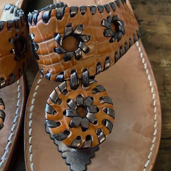 Palm Beach Sandals Croc Sandals Size 7 made in USA/ excellent - Picture 2 of 6